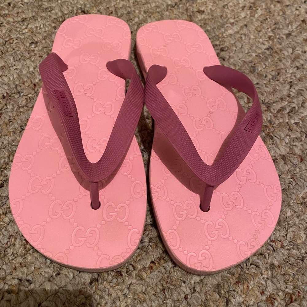 Pink Gucci FlipFlops